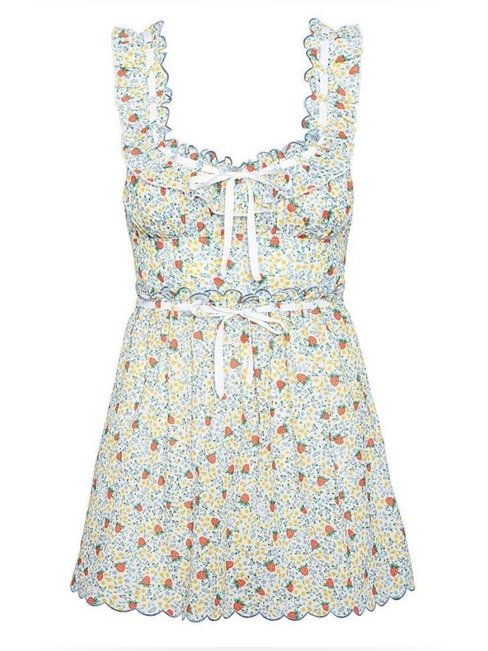 New! For Love And Lemons Strawberry Kiss Mini Dress Size Large 34298